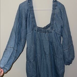 Free People Blue Denim Dress